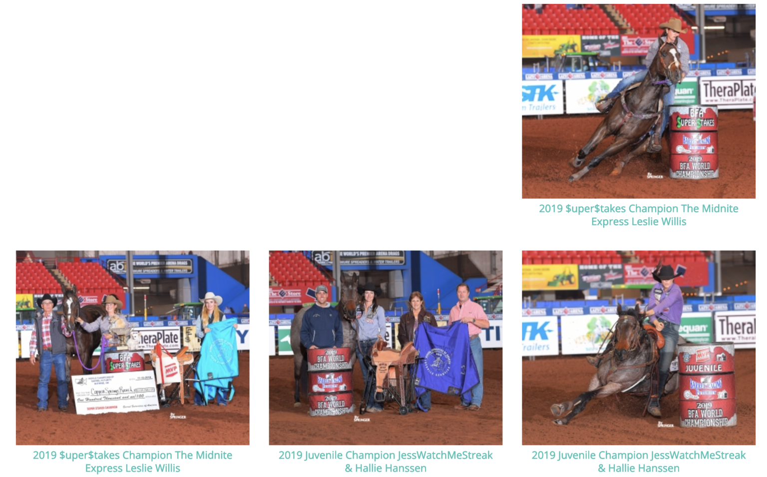 WINNER’S GALLERY 2019 Barrel Futurities of America